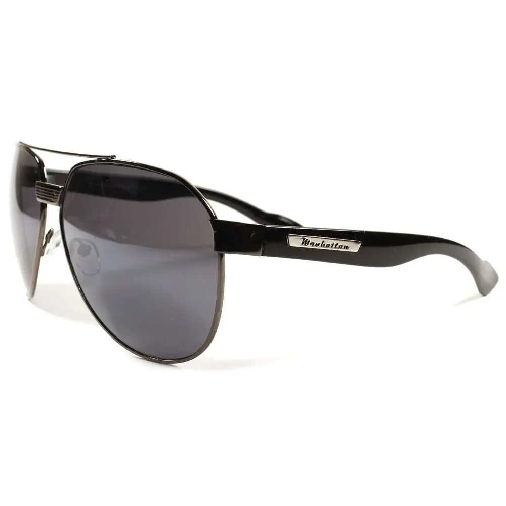 Designer Black Stylish Mens Womens Oversized Military Air Force Style Sunglasses